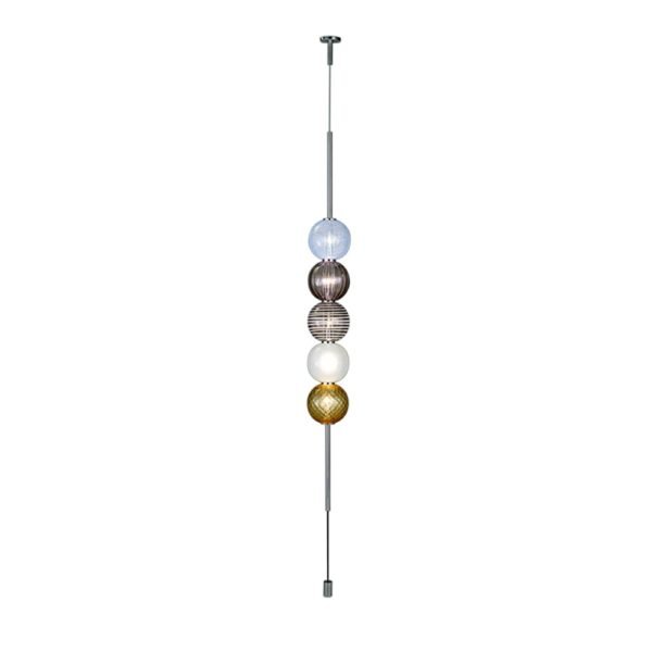 Venini Abaco 5 Sphere Suspension Light Multicolor – Electrified from Ceiling
