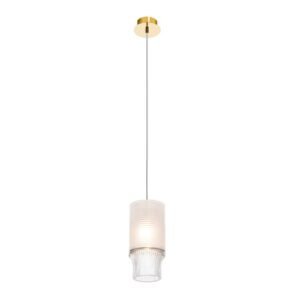 Saint-Louis Cadence Small Pendant Light with Paper Lampshade Golden