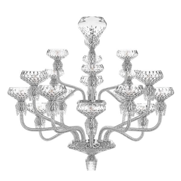 Saint-Louis Folia 18-Light Crystal Chandelier Chrome