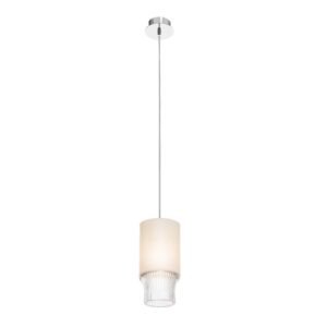 Saint-Louis Cadence Small Pendant Light with Paper Lampshade Chrome-Plated