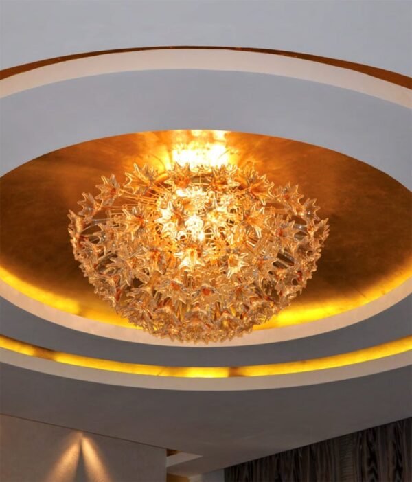 Venini Esprit Ceiling Light Amber Yellow - Image 3