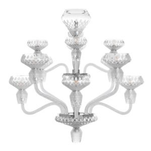 Saint-Louis Folia 12-Light Satin Crystal Chandelier Chrome