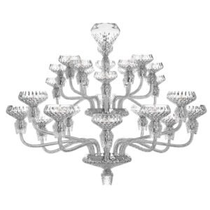 Saint-Louis Folia 24-Light Crystal Chandelier Chrome