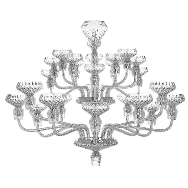 Saint-Louis Folia 24-Light Crystal Chandelier Chrome