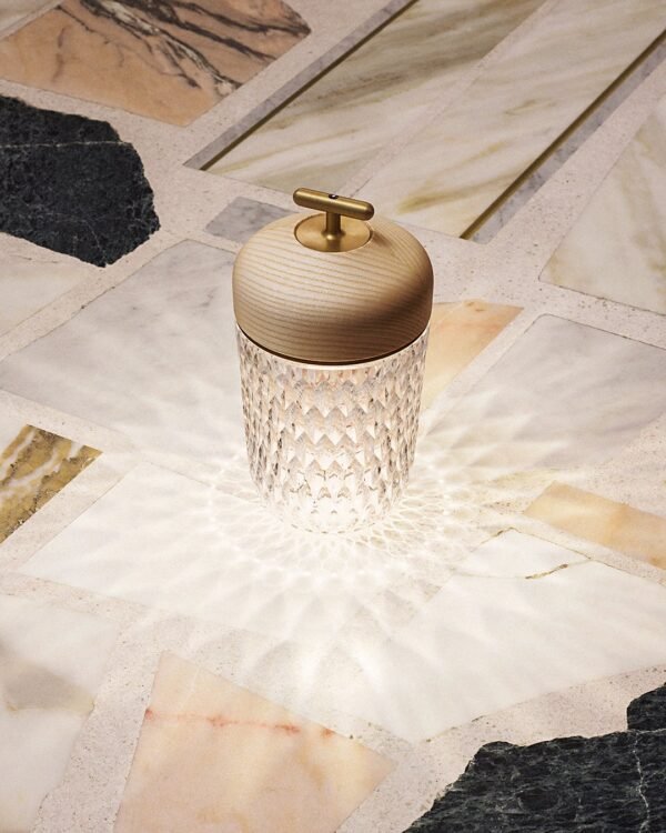 Saint-Louis Folia Portable Lamp Clear Ash - Image 4