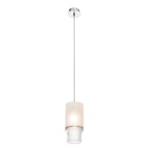 Saint-Louis Cadence Small Pendant Light with Crystal Lampshade Chrome-Plated