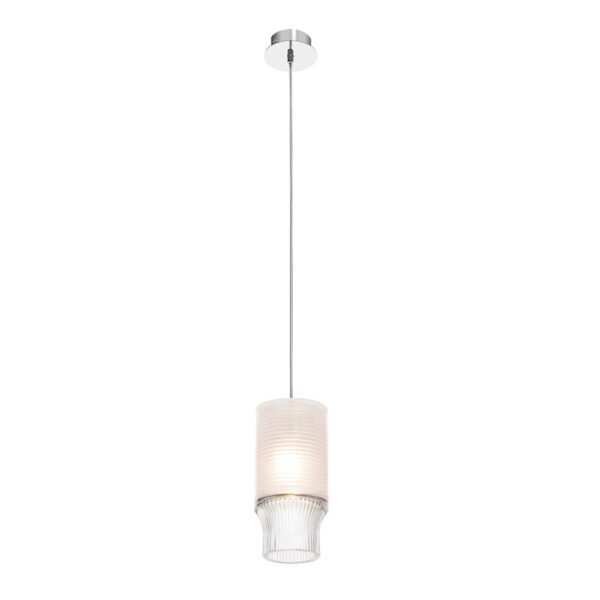 Saint-Louis Cadence Small Pendant Light with Crystal Lampshade Chrome-Plated