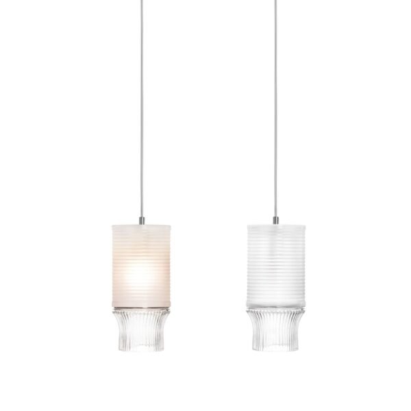 Saint-Louis Cadence Small Pendant Light with Crystal Lampshade Chrome-Plated - Image 3