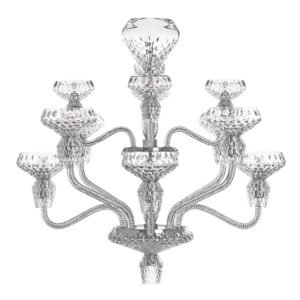 Saint-Louis Folia 12-Light Crystal Chandelier Chrome
