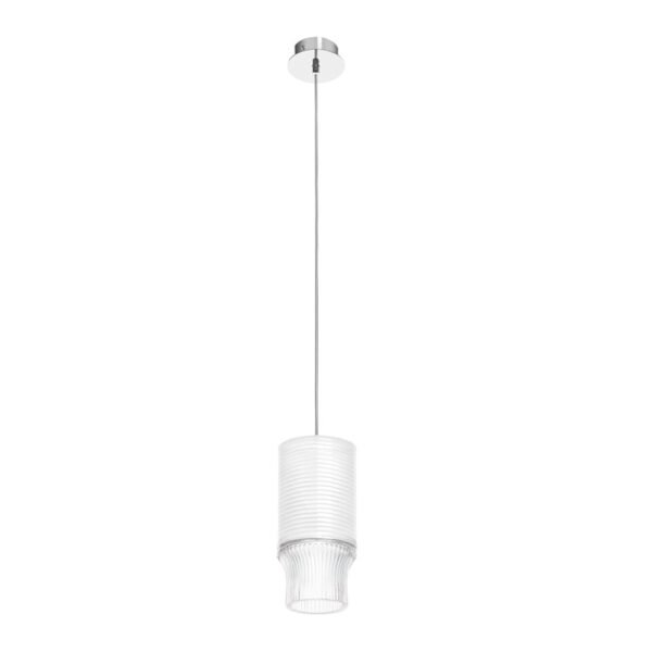 Saint-Louis Cadence Small Pendant Light with Crystal Lampshade Chrome-Plated - Image 2