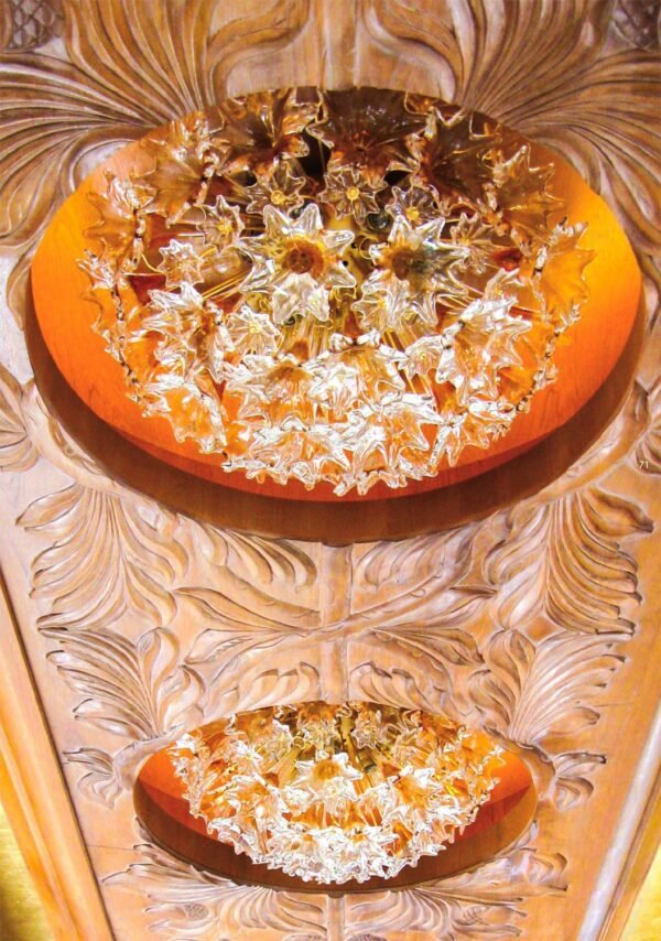 Venini Esprit Ceiling Light Amber Yellow - Image 4