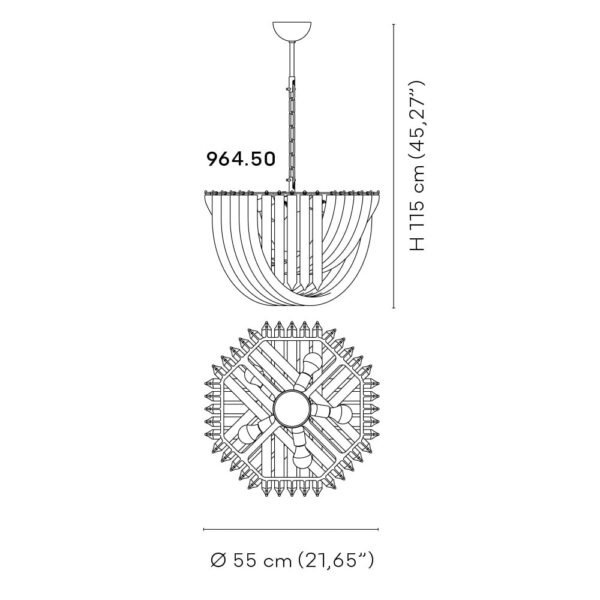 Venini Triedri Chandelier Small - Image 2
