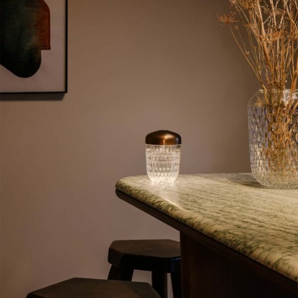 Saint-Louis Folia Mini Portable Lamp with Copper Finish - Image 3